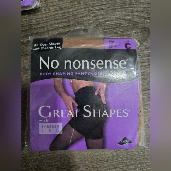 No Nonsence sheer panty hose, all over shaper with sheer legs, nude size C - new - Picture 2 of 3